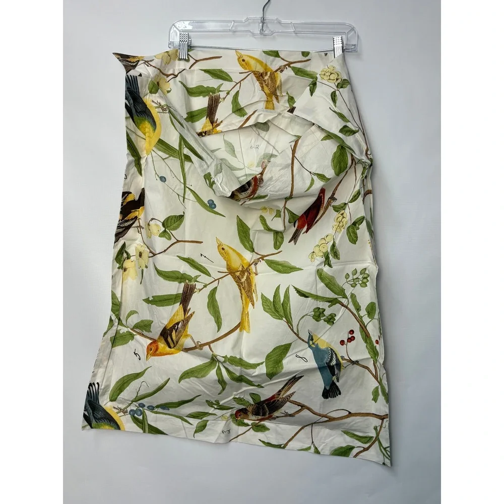 Pottery Barn Spring Sparrow Botanical Birds Cotton Duvet Cover Full Queen